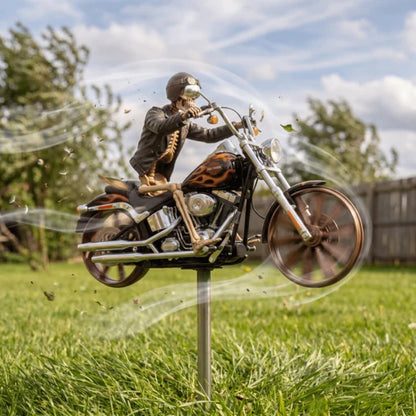 Vespero™ - Wind-Ready Garden Spinner With Skeletal Rider