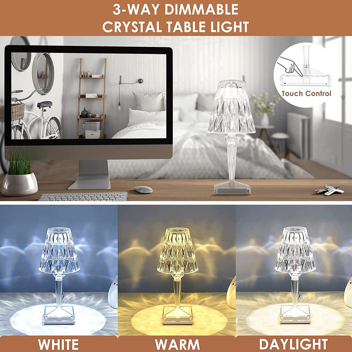 Lustra™ - Soft Diamond Glow for Desk and Bedside