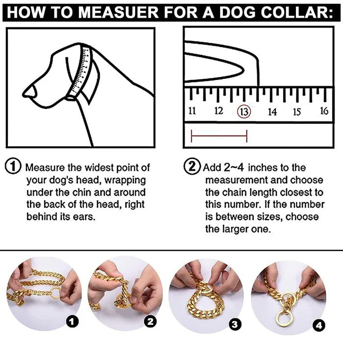 Kovair™ - Slip-On Solid Chain Collar For Strong Dogs