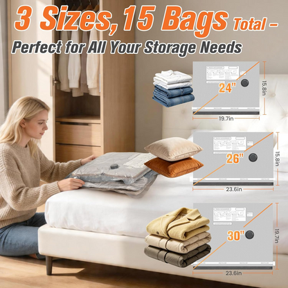 Vacuva™ - Compresses Bulky Bedding and Clothing Neatly