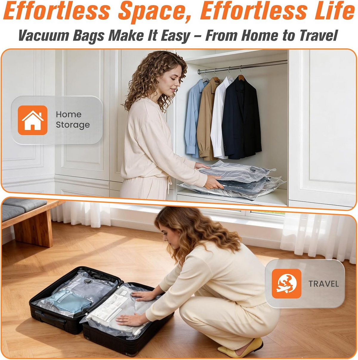 Vacuva™ - Compresses Bulky Bedding and Clothing Neatly