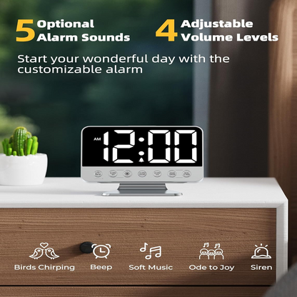Aurivo™ - Battery-Backed Alarm with Built-In Phone Charger