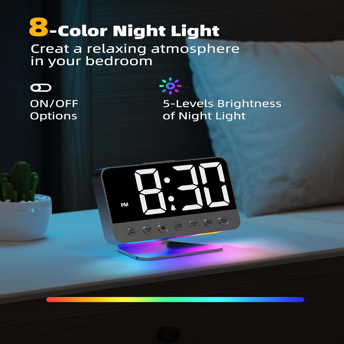 Aurivo™ - Battery-Backed Alarm with Built-In Phone Charger