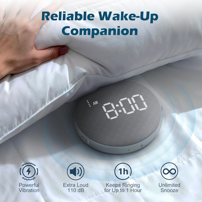 Vibrelle™ - Gentle Under-Pillow Vibration and Loud Alarm