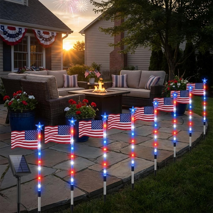 Lumara™ - Festive Red White Blue Pathway Lighting