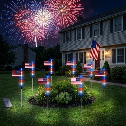 Lumara™ - Festive Red White Blue Pathway Lighting