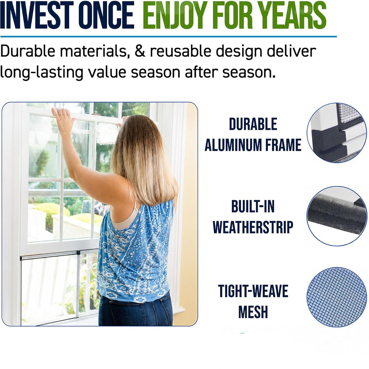 Ventura™ - Discreet Adjustable Screen For Open Windows