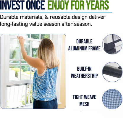 Ventura™ - Discreet Adjustable Screen For Open Windows