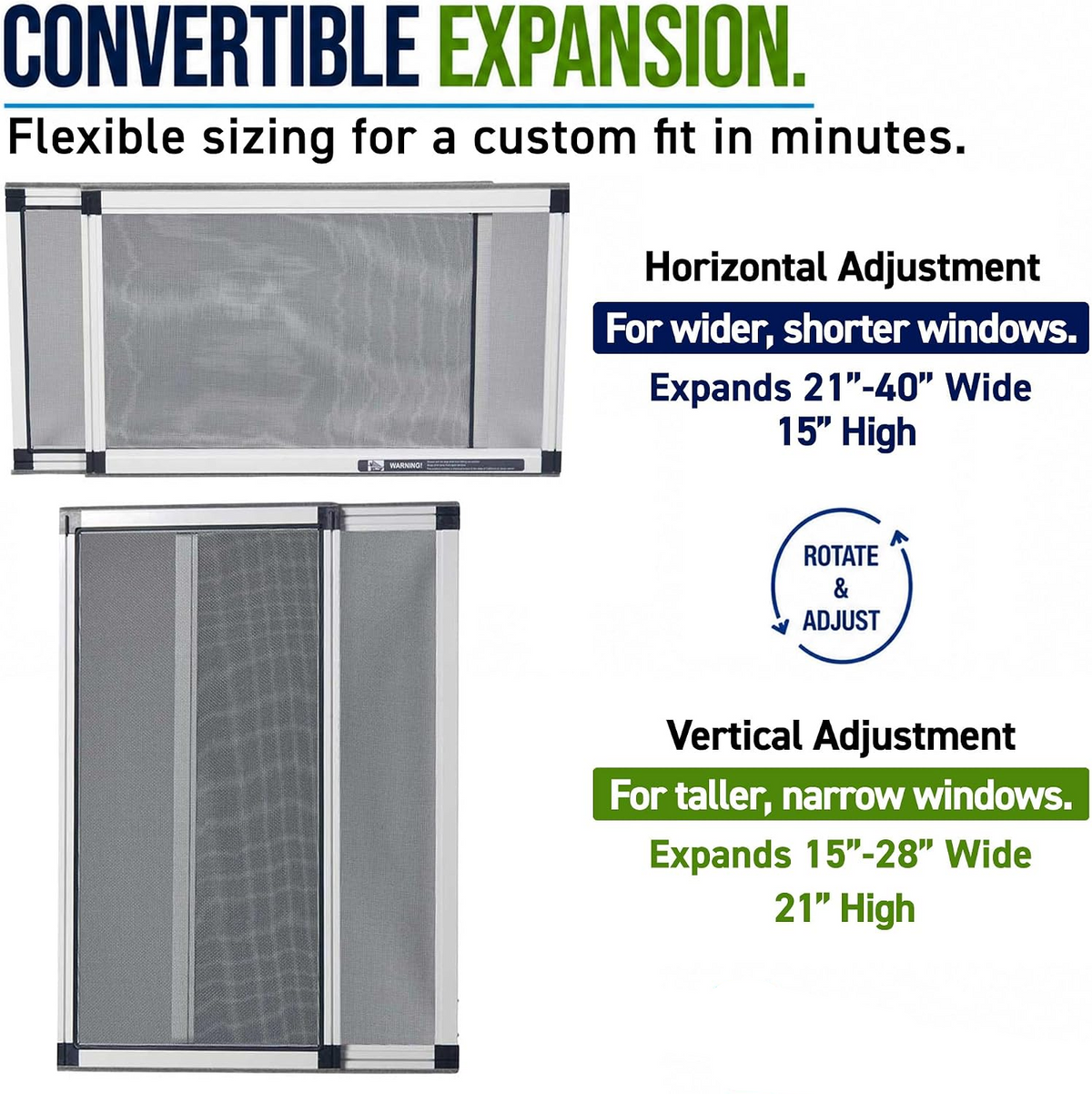 Ventura™ - Discreet Adjustable Screen For Open Windows