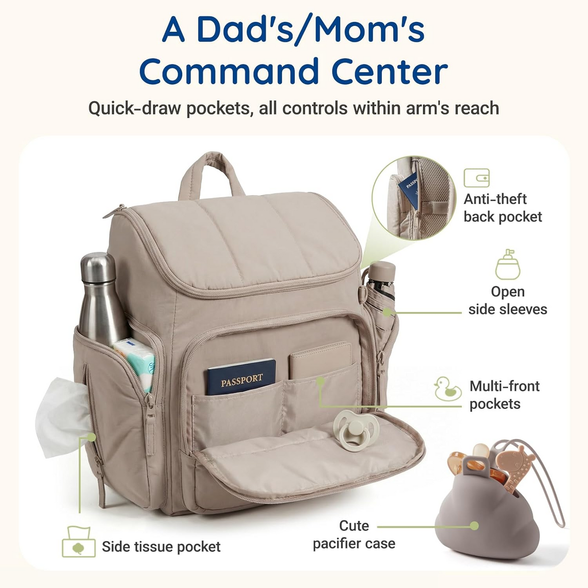 Nurtio™ - Hands-Free Organized Diaper Storage