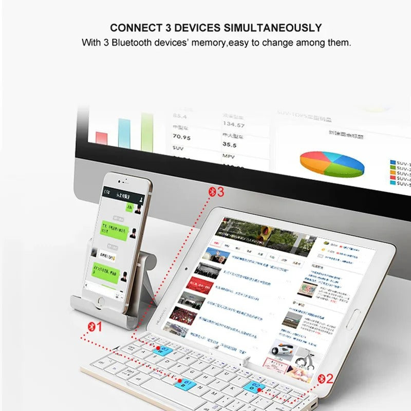 Lifty™ - Compact Foldable Keyboard For On-the-Go Typing