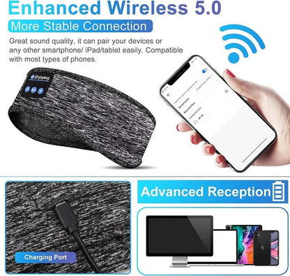 Somnex™ - Comfortable Wireless Headband For Restful Sleep
