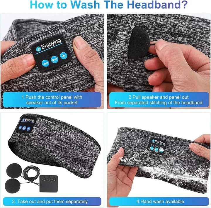 Somnex™ - Comfortable Wireless Headband For Restful Sleep