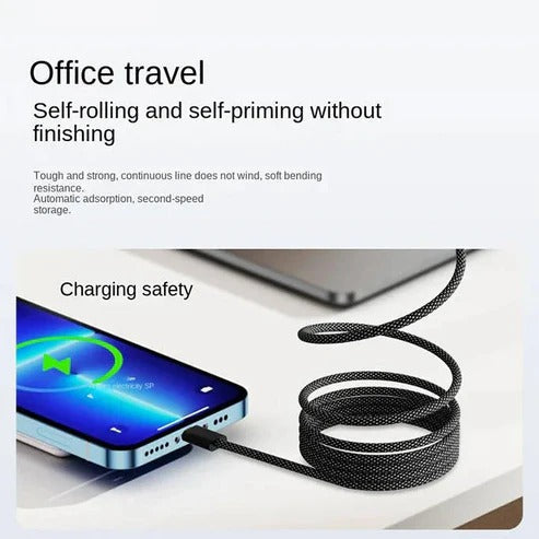 Magnea™ - Self-Coiling Cable for Neat, Hassle-Free Charging