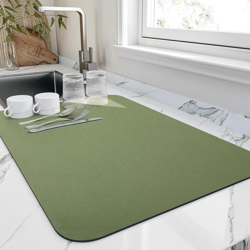 Aquare™ - Fast-Absorbing Counter Protector for Wet Dishes