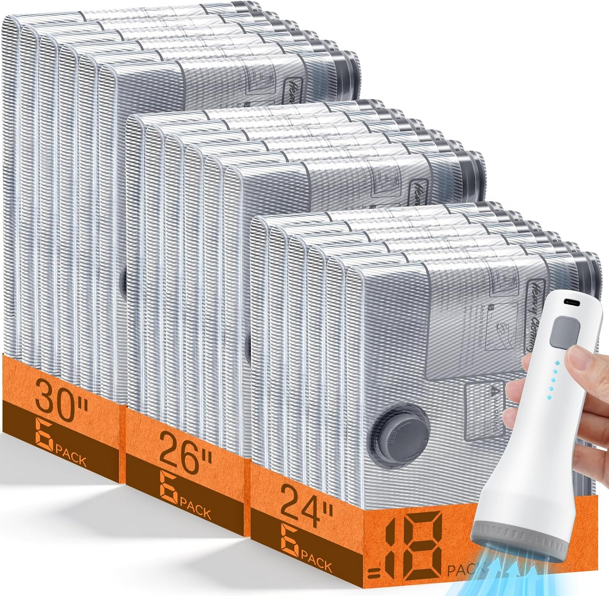 Vacuva™ - Compresses Bulky Bedding and Clothing Neatly