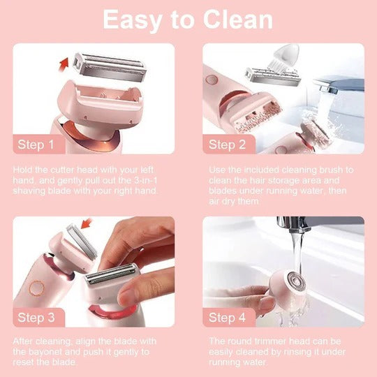 Elara™ - Gentle Wet & Dry Shaving That Follows Contours