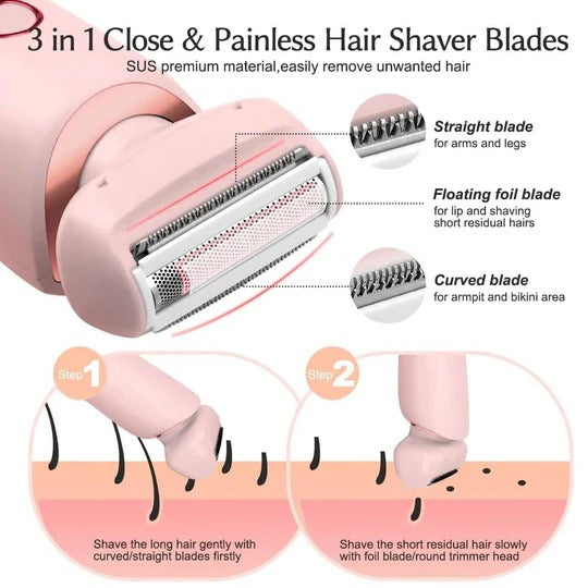Elara™ - Gentle Wet & Dry Shaving That Follows Contours