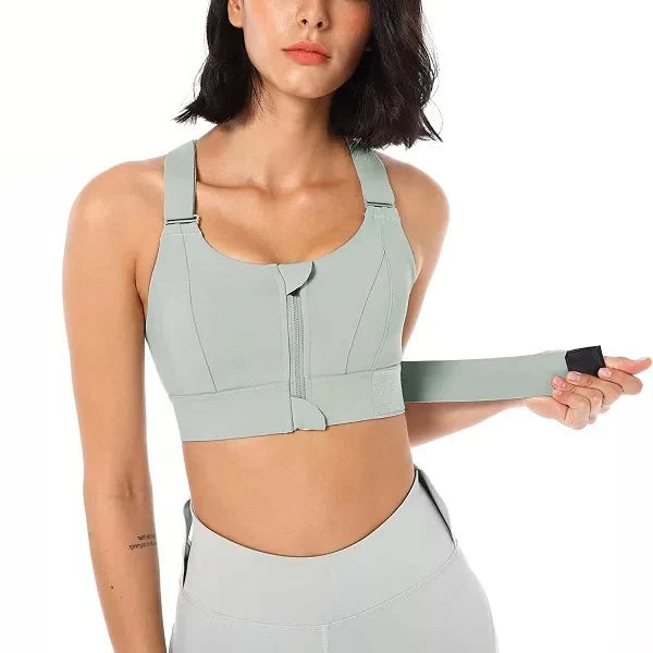 Vestra™ - Secure Front-Zip Support For Workouts