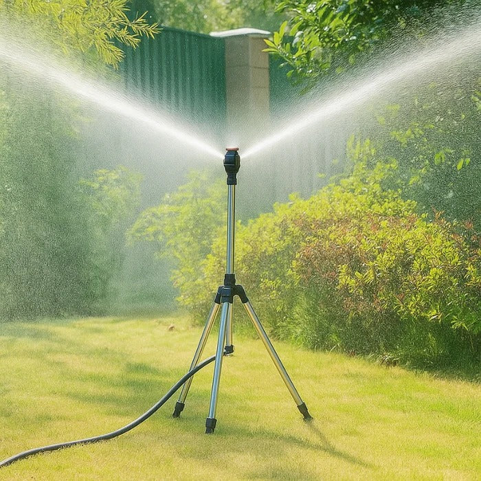 Aqualo™ - 360° Rotating Tripod Sprinkler for Even Lawns