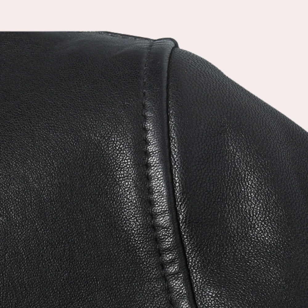 Vellor™ - Timeless Faux-Leather Jacket for Layered Looks