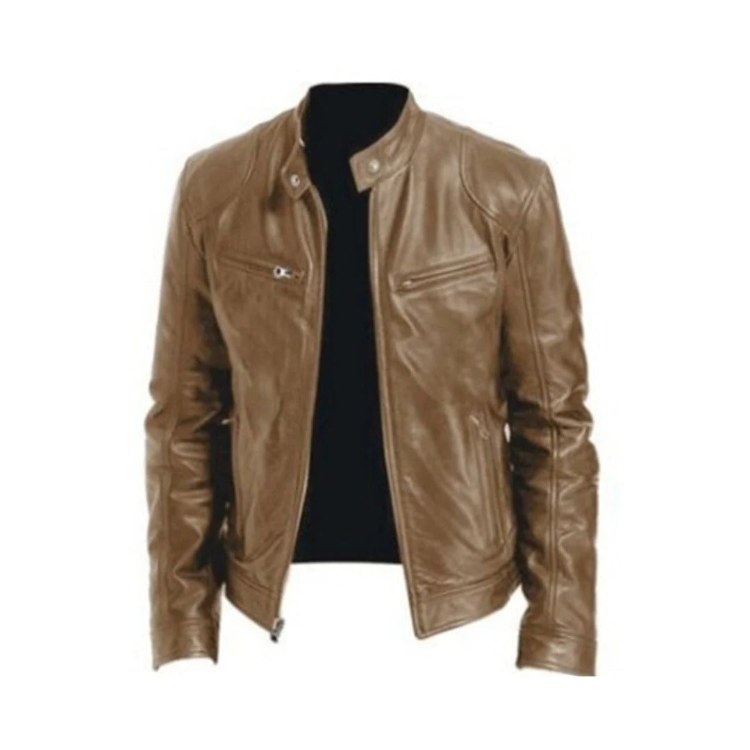 Vellor™ - Timeless Faux-Leather Jacket for Layered Looks