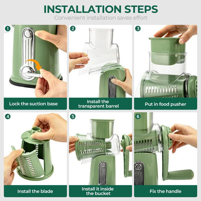 Verno™ - One-Handed Rotary Grating for Quick Prep