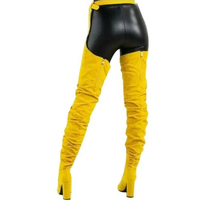 Sylena™ - Slouchy Thigh-High Boots With Belted Waist