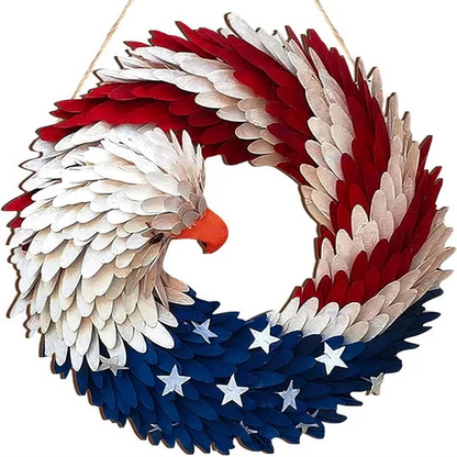 Valor™ - Handcrafted Patriotic Eagle Wreath for Entryways