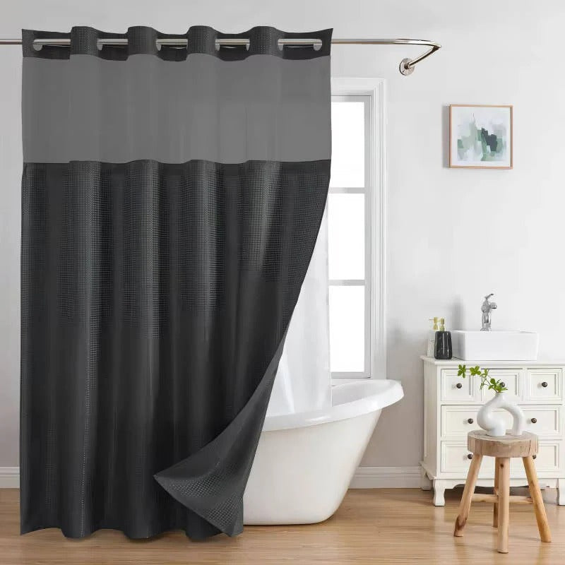 Nuvell™ - Hookless Shower Curtain With Integrated Liner And Light-Filtering Mesh