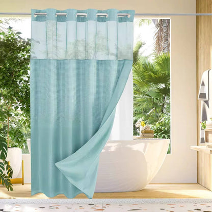Nuvell™ - Hookless Shower Curtain With Integrated Liner And Light-Filtering Mesh