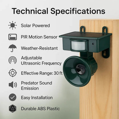 Aviara™ - Motion-Activated Solar Bird Deterrent for Gardens