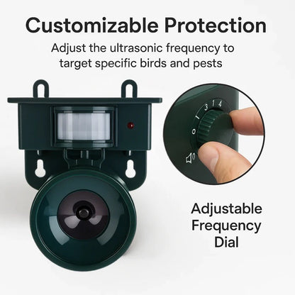 Aviara™ - Motion-Activated Solar Bird Deterrent for Gardens