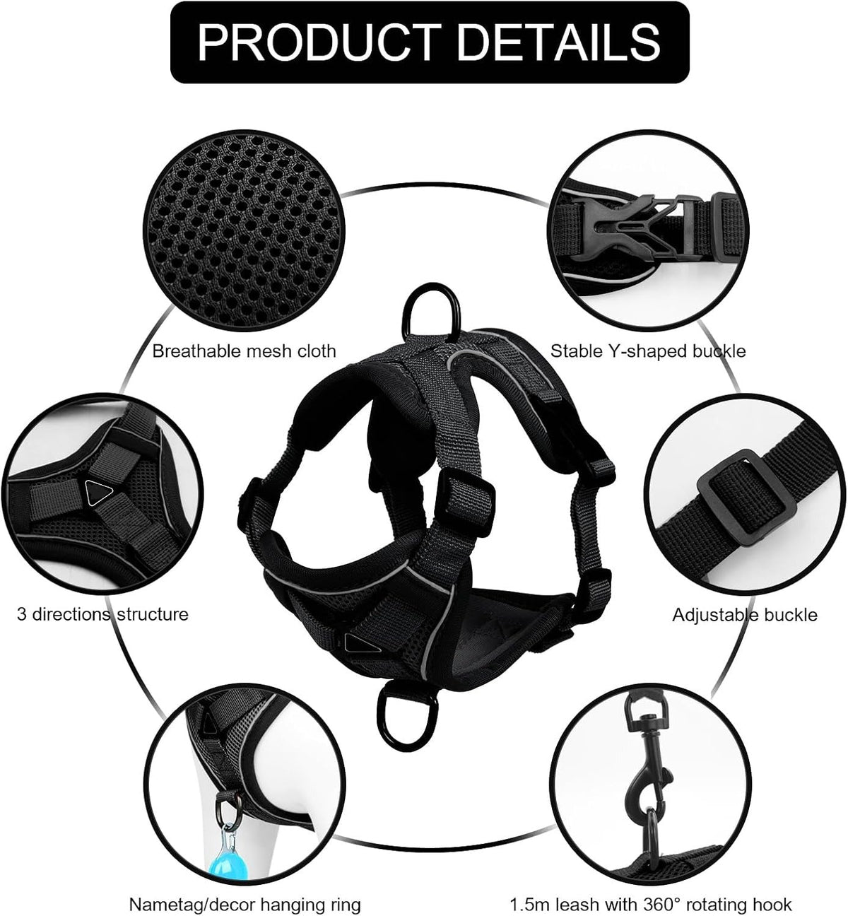 Velora™ - Secure Vest Harness For Calm Outdoor Walks