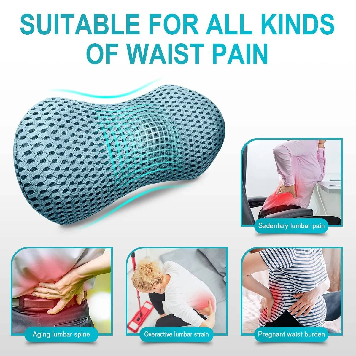 Vestra™ - Contoured Lumbar Support For All-Day Sitting