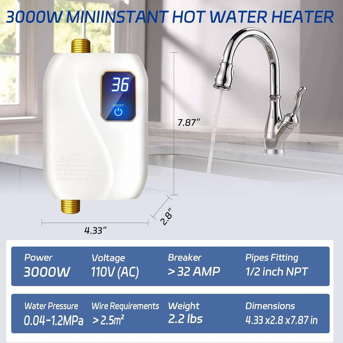 Aquaro™ - Compact Under-Sink Instant Hot Water