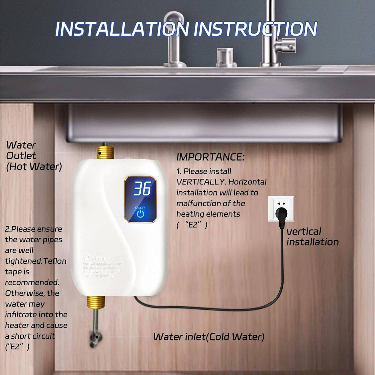 Aquaro™ - Compact Under-Sink Instant Hot Water