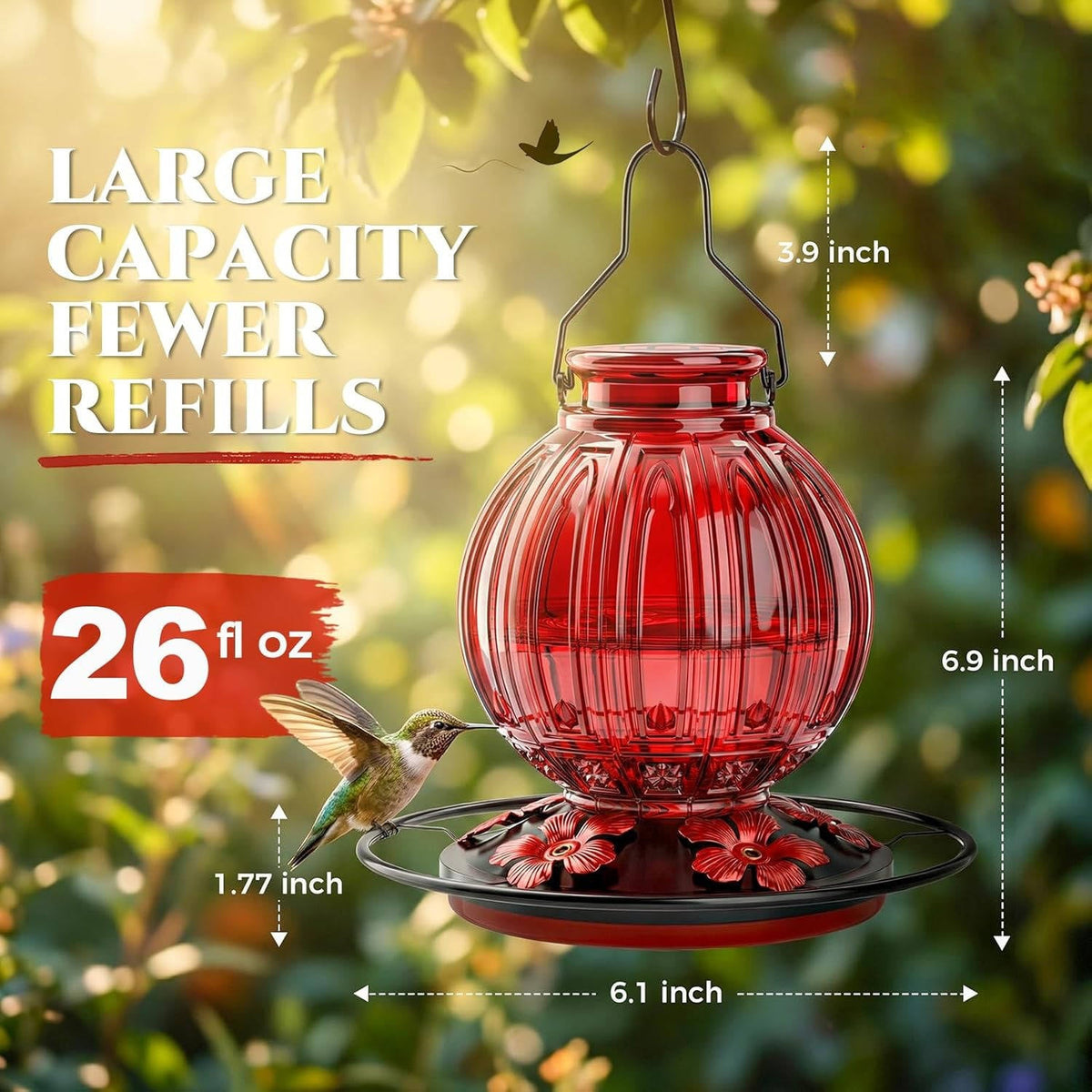 Nectra™ - Retro Glass Feeder For Backyard Hummingbirds