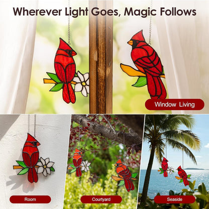 Aureli™ - Handmade Stained Glass Window Accent For Sunlit Rooms