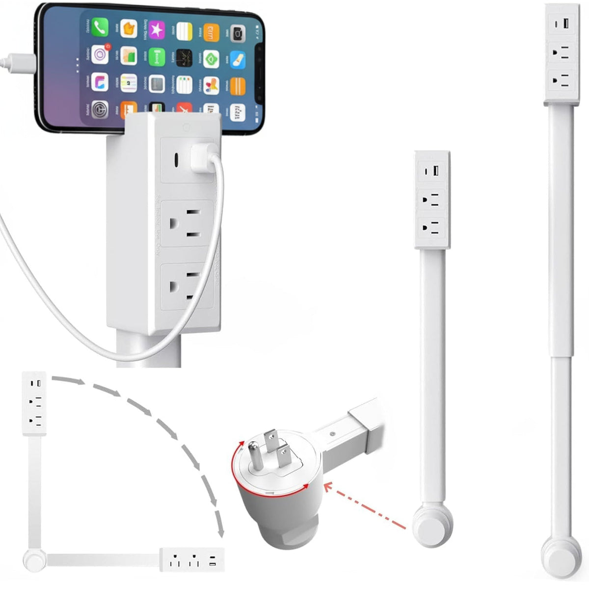 Nimble™ - Telescoping Power Extender for Hard-to-Reach Outlets