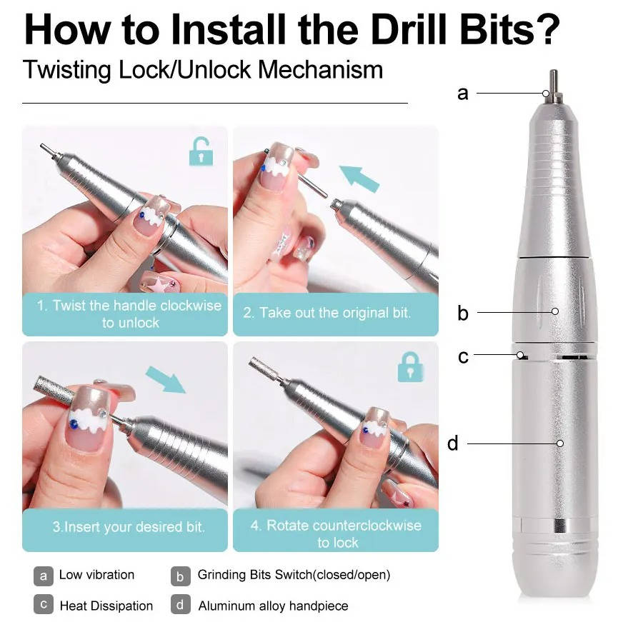 LuxeFile™ - Portable Pen-Style Drill for Precise Manicures