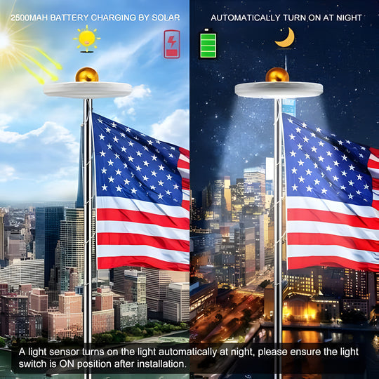Solant™ - Automatically Lights Your Flag All Night