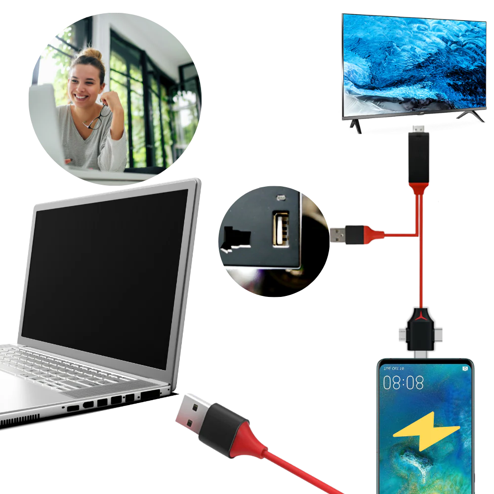 Vysio™ - Mirror Mobile Screens To Any HDMI Display