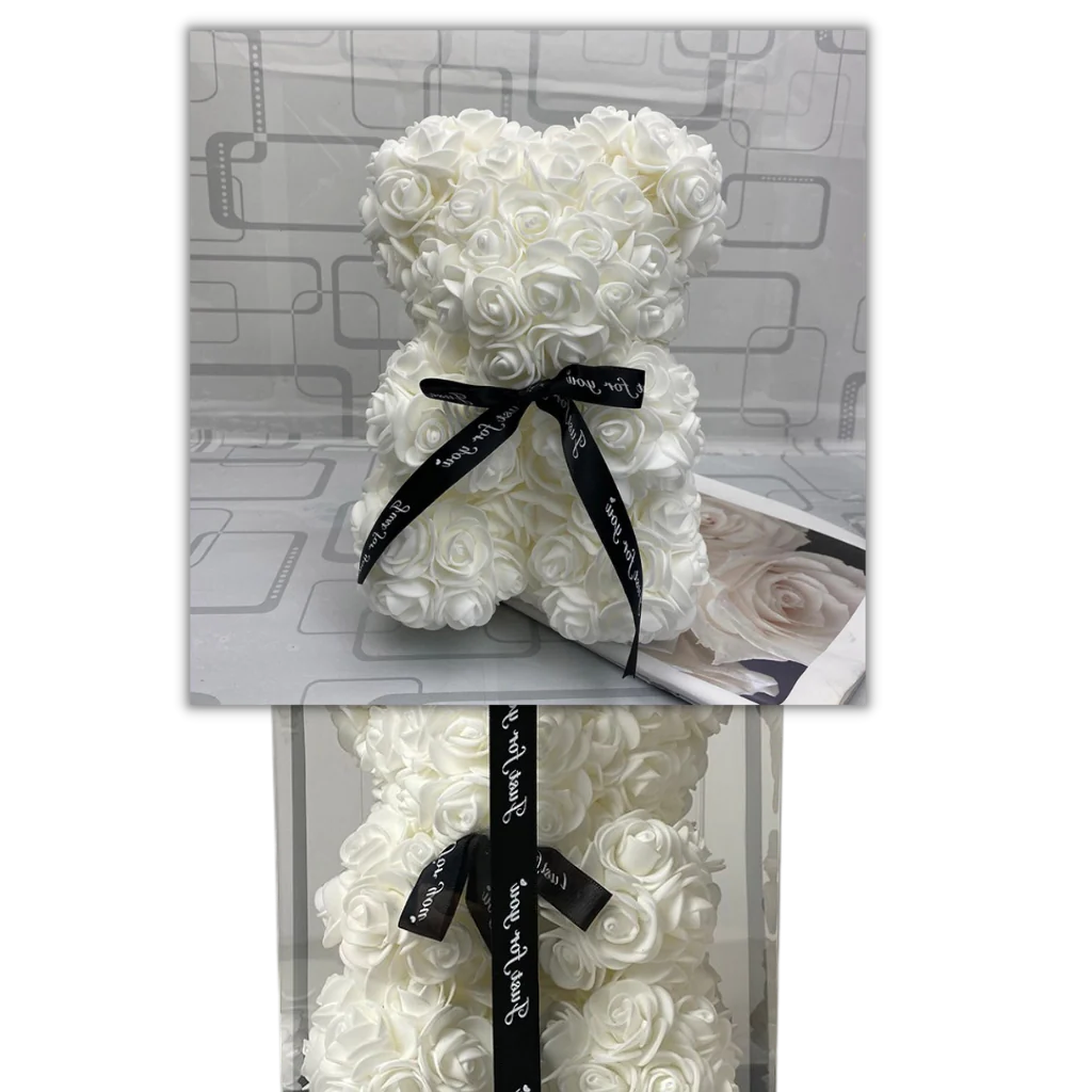 Rosette™ - Keepsake Rose Bear for Lasting Display
