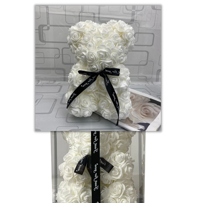 Rosette™ - Keepsake Rose Bear for Lasting Display