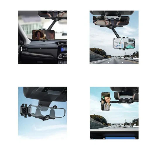 Veyra™ - Secure Rearview Phone Mount for Safer Driving