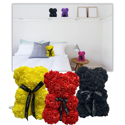 Rosette™ - Keepsake Rose Bear for Lasting Display