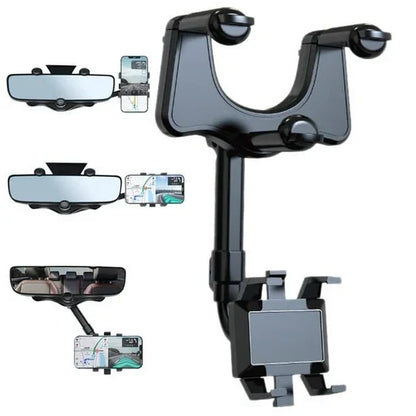 Veyra™ - Secure Rearview Phone Mount for Safer Driving