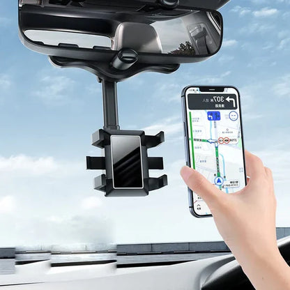 Veyra™ - Secure Rearview Phone Mount for Safer Driving