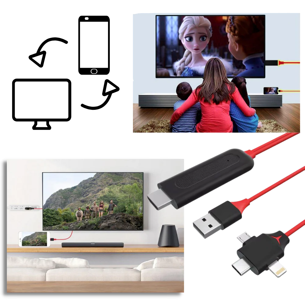 Vysio™ - Mirror Mobile Screens To Any HDMI Display